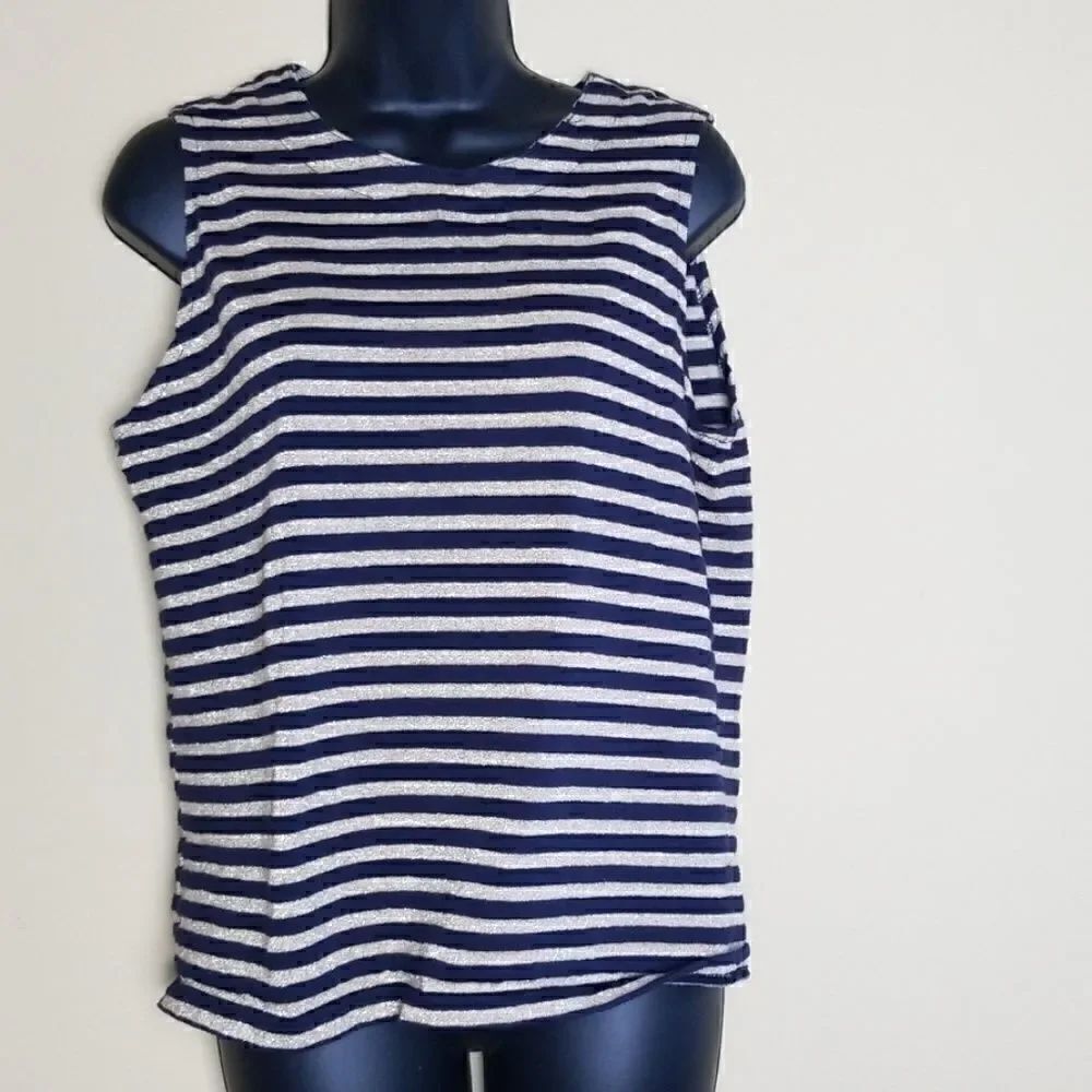 Bob Mackie Studio Striped Tank Top